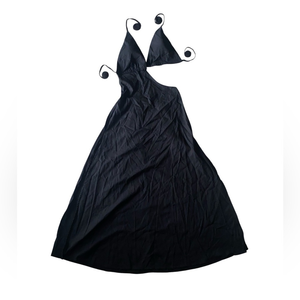 NWOT Sexy Black Halter‎ Dress M
